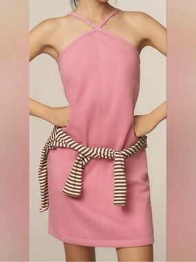 Anthropologie Daily Practice Pink Cross-Strap Mini Dress